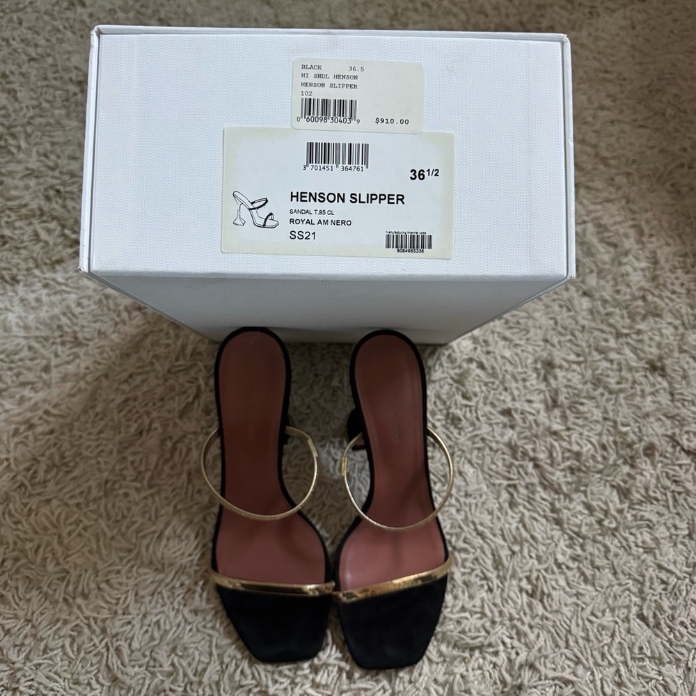 Amina Muaddi Henson Slide Sandals - Picture 6 of 6